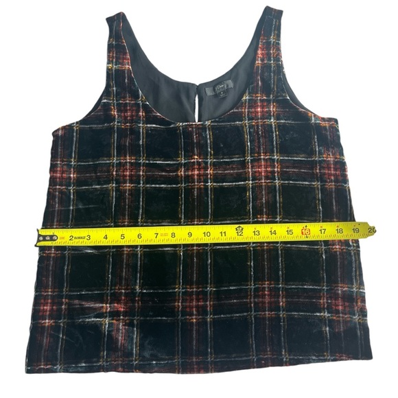 J Crew  Stewart Tartan Plaid Velvet Tank Top size 4 - Picture 5 of 7